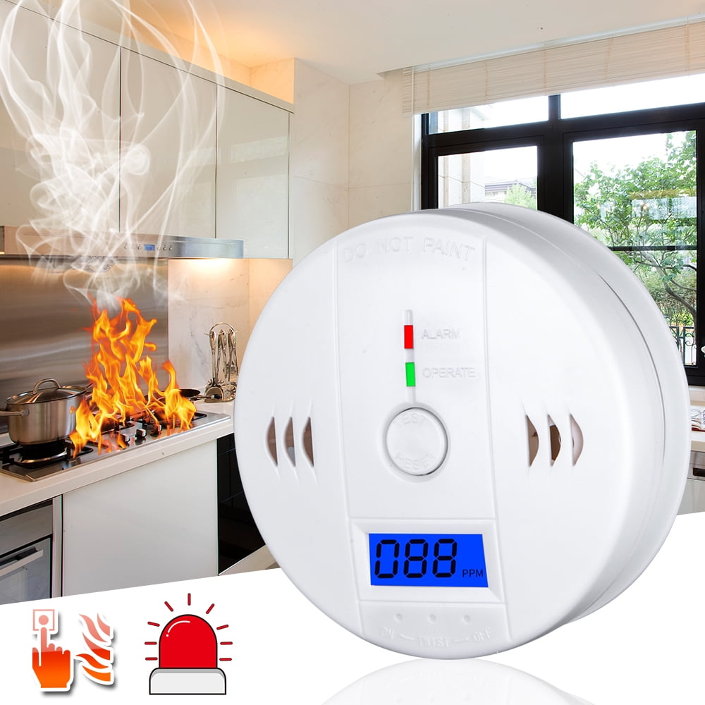 Smoke & Carbon Monoxide Detector with Alarm Display Battery CO Home Kitchen Room 