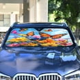 thumbnail image 2 of ALAZA Summer Flower Butterfly Pattern Car Windshield Sun Shade Foldable UV Ray Sunshade Visor Protector 53 x 23.5in, 2 of 8