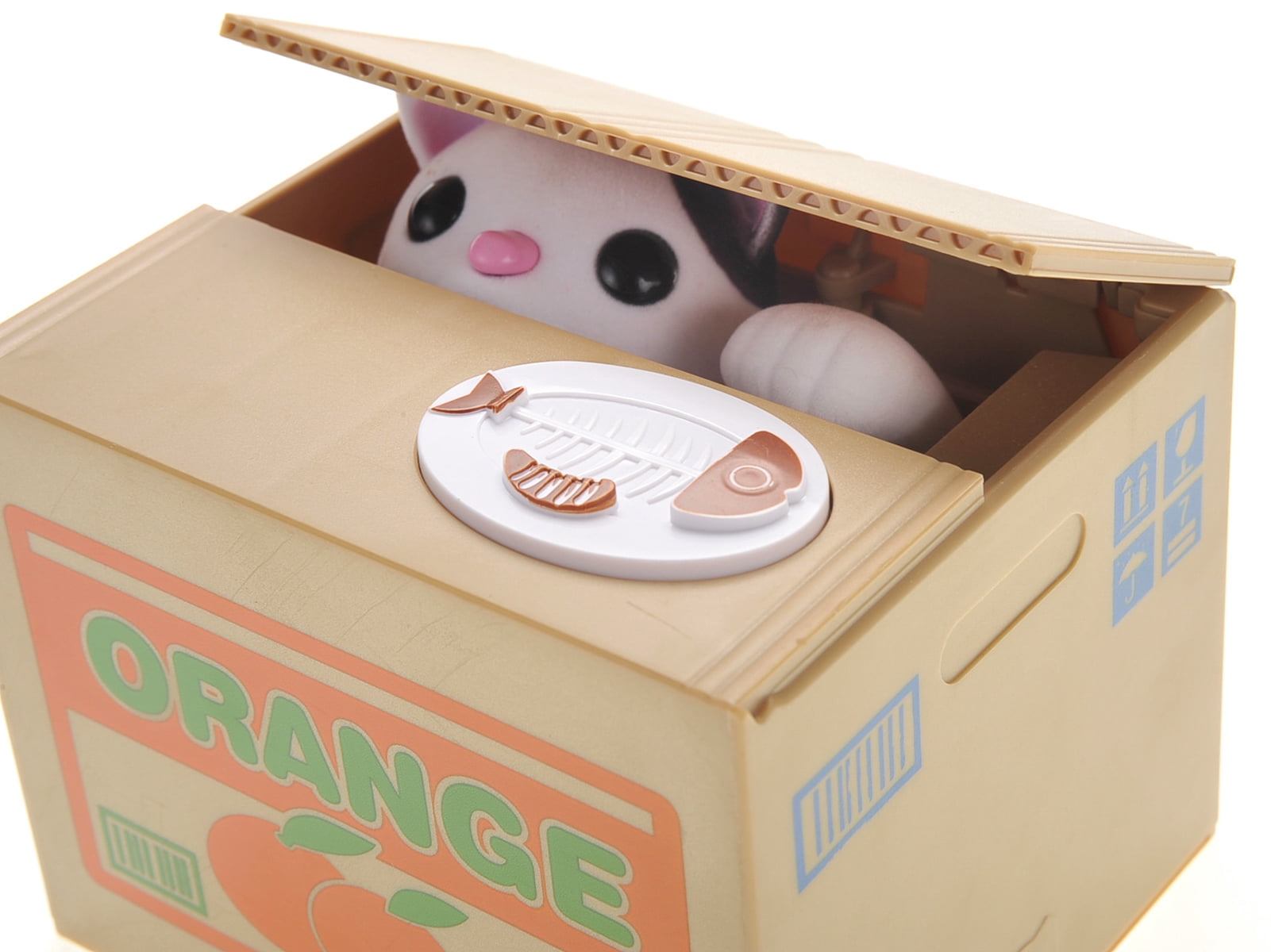 PennyPincher Orange Kitty Cat Paw Got Your Coin Piggy Bank