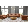 thumbnail image 4 of Pasargad Home Genuine Leather Chester Bay Tufted Chair, 4 of 5