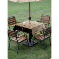 thumbnail image 3 of Outdoor Tablecloth with Umbrella Hole and Zipper, Brown Geometric Square Table Cloth 60x60 Inch Waterproof Tablecloth, Modern Abstract Art Ombre Picnic Table Cover for Patio Camping, 3 of 7