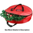 thumbnail image 5 of Red Holiday Christmas Wreath Storage Bag For 25" Wreaths with Easy-Open Zipper Heavy Duty Xmas Wreath Container, 5 of 8