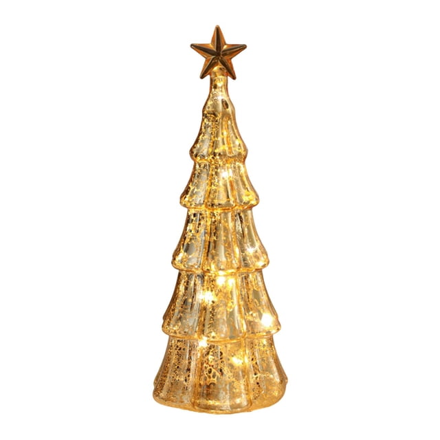 de Navidad de mesa con luz de Navidad de mesa, figura, adorno navideño para estante, oficina, regalos de chimenea, decoración del hogar Parte de