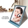 thumbnail image 3 of Led Lighted Vanity Mirror，180° Rotation USB Charging Stepless Dimming Fordable Makeup Cosmetic Bathroom Standing Desktop Mirror, 3 of 8