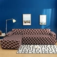 thumbnail image 1 of 2pcs Stretch Sectional Couch Covers 3 Seater+3 Seater L Shape Sofa Covers Corner Sofa Slipcover, 1 of 15