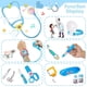 thumbnail image 3 of Juguete para estuche de médico para niños Rojo Verde kit de médico Herramientas de estetoscopio azul, 3 of 5