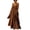 #0426-Brown, variant on Women's Maxi Dresses Sleeveless V Neck Gathered Bust Dresses Beachside Vacations Soft Breathable Loose Casual Dresses Gift
