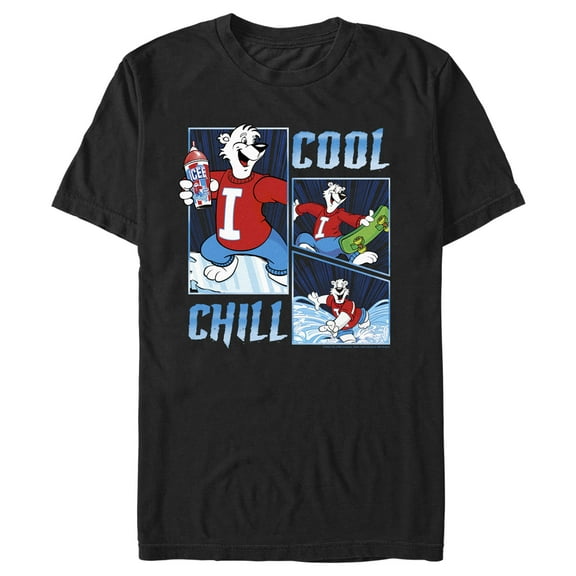 Men's ICEE Bear Cool and Chill Action Panels Graphic Tee Black 2X Large