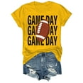 thumbnail image 1 of Charmgo Haut pour Femmes Tendance pour Jour de Match T-Shirts pour Femmes T-Shirt Imprimé 2D à Manches Courtes Col Rond T-Shirt Mode Léger Doux Tenue Décontractée Vêtements pour Femmes Football Jaune TG, 1 of 4