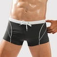 thumbnail image 4 of Quick-Drying Swim Trunks for Men Drawstring Low Waist Swimming Boxers Shorts Mens Stretchy Slim Comfort Swimwear Board Swimsuits Bottoms, 4 of 7
