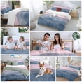 thumbnail image 5 of 3 Piece Pink Blue Ombre Duvet Cover Set Full Size, Microfiber Comforter/Quilt Cover with Corner Ties and 2 Pillowcases, Sky Forest Mountains Landscape All Season Soft Bedding with Zipper Closure, 5 of 8