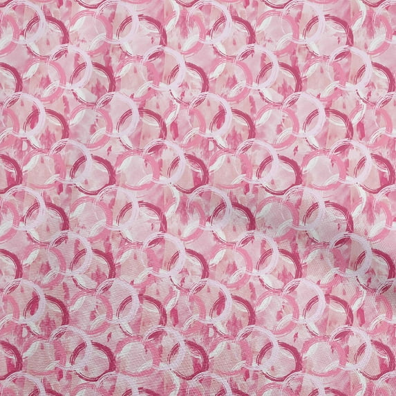 oneOone Cotton Poplin Pink Fabric Abstracts Craft Projects Decor Fabric Printed By The Yard 56 Inch Wide