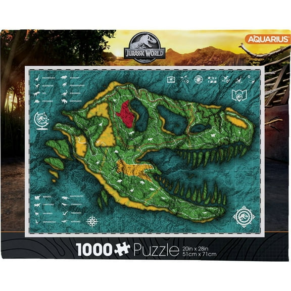 Jurassic World Map 1000 Piece Jigsaw Puzzle