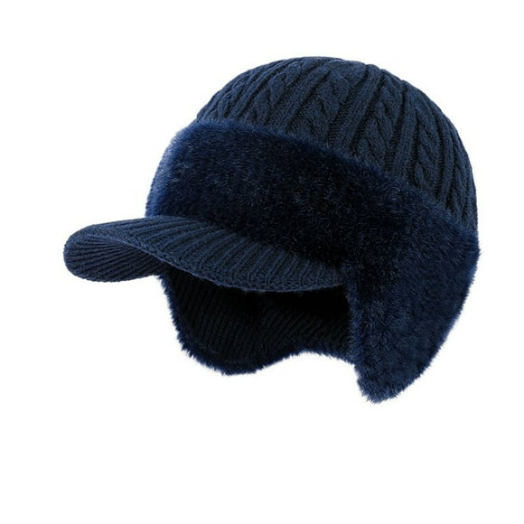 Gorro de punto de invierno con orejeras y forro polar | Gorro aislante para clima frío para hombres y mujeres | Gorro térmico cálido para deportes al aire libre, senderismo y desplazamientos diarios