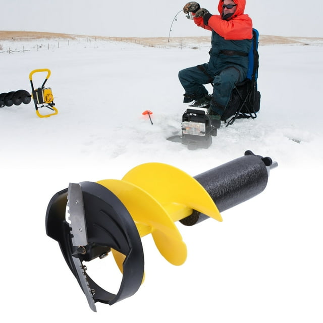 Kit de Tarière à Glace, Tarière de Pêche sur Glace Résistance aux Impacts Lames Incisives Puissance Forte Facile à Utiliser 8 Po Finition Soignée pour Extérieur