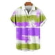 thumbnail image 4 of Blusa y camisa de manga corta con cuello vuelto para hombre, informal, a la moda, con estampado de bolsillo y botones, de poliéster., 4 of 5