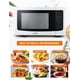 thumbnail image 2 of COMMERCIAL CHEF Microondas de 1.6 pies cúbicos con 10 niveles de potencia, microondas pequeño con botón de bloqueo de seguridad para niños, microondas de 1100 vatios con paneles de control digital, mi, 2 of 5