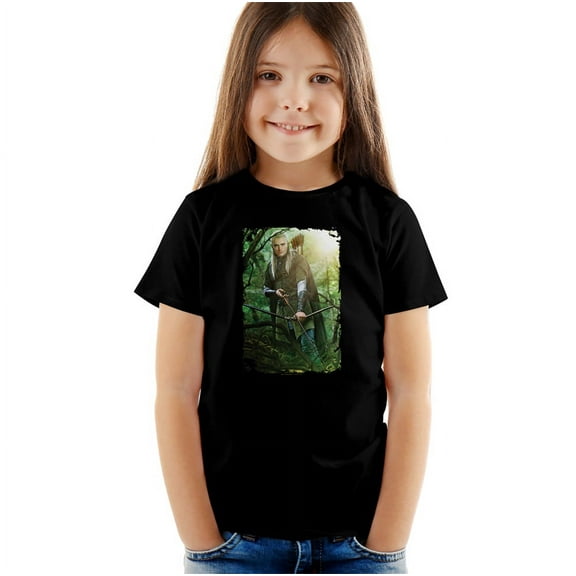 The Lord Of The Rings Legolas Kids T Shirt (3) for Youth Toddler Boys and Girls, Black
