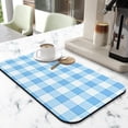thumbnail image 2 of Vintage Style Checkered Coffee Drying Mat Super Absorbent and Easy Clean Ideal for Kitchen & Coffee Stations Coffee Mat 195x12in, 2 of 7