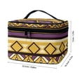 thumbnail image 6 of HELLHERO 8.86 x 6.5 x 5.9 Inches Large Make Up Bag Travel Make Up Organizer with Slip-in Pockets Yellow Purple for Cosmetics & Toiletries for Women & Men, 6 of 6