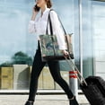 thumbnail image 5 of FORMRS Canvas Laptop Tote Bag for Women with 15.6" Computer Compartments Shoulder Handbag, Floral Forest Pattern, 5 of 7