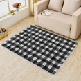 thumbnail image 2 of Plaid Rugs for Living Room Bedroom - Gingham Rug 5x8 - Grey Carpet for Home Decor - Washable Non Slip Patterned Indoor Large Area Rug - Soft & Low Pile (ZJ&320), 2 of 7