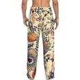 thumbnail image 3 of Daiia Men'S Floral With Birds And Fantasy Flowers Pants,Bottoms Sleep Lounge,Pajama Pants,Pj Bottoms Drawstring And Pockets-Small, 3 of 9