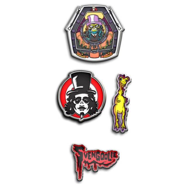 Set de alfileres Svengoolie Edición Limitada de 4 piezas esmaltados con caja