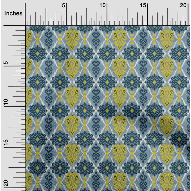 oneOone Georgette Viscose Fabric Geometric|Swirl & Paisley Ikat Print Sewing Fabric BTY 42 Inch Wide