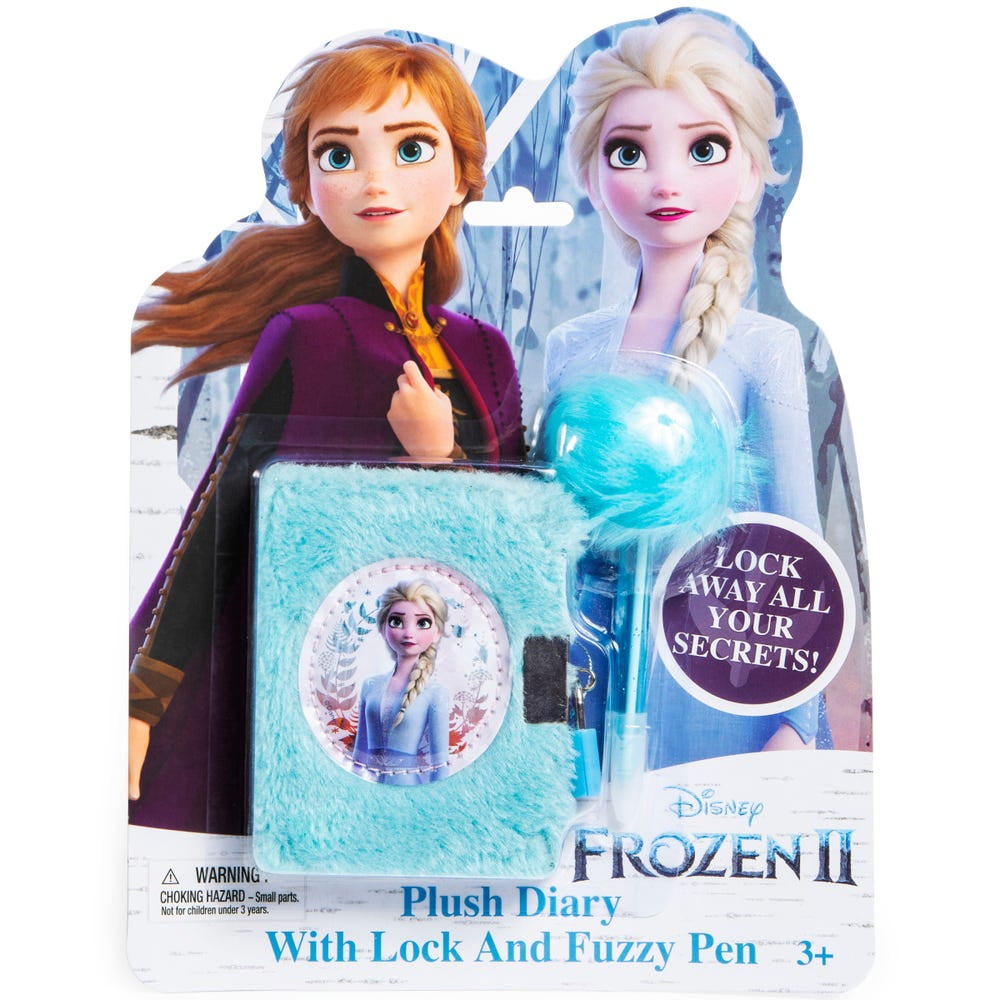 Disney Frozen 2 plush diary with lock & fuzzy pen - Walmart.com