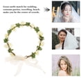 thumbnail image 5 of FRCOLOR Elegant White Bridal Hairband with Realistic Flowers for Wedding and Costume Events, 5 of 5