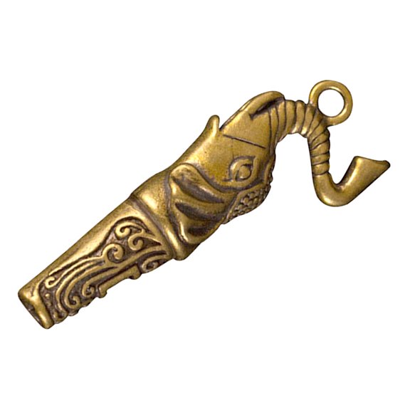 FRCOLOR Metal Brass Elephant Whistle Keychain For Adults And Kids For Hiking Camping Emergency Loud Whistle Metal Brass Animal Whistle