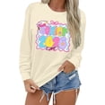 thumbnail image 1 of Zhanying Chandail en Molleton pour Femmes en Coton Col Rond Chandail Blouses Coupe Décontractée Manches Longues Hauts Tenues d'Automne Vêtements d'Hiver Basiques, 1 of 6