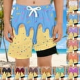 thumbnail image 2 of Kcolen Boys Swim Trunks with Compression Liner Funny Ice Cream Swim Shorts Quick Dry 2 in 1 Beach Board Shorts with Pockets, 2 of 5