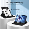 thumbnail image 4 of Fintie Rotating Case for Samsung Galaxy Tab S10 Lite/ S10 FE/ S9 FE 5G 10.9 Inch/Tab S9 11 Inch with S Pen Holder, 360 Degree Swiveling Stand Cover Auto Sleep/Wake, Black, 4 of 9