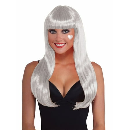 White Long Wig Halloween Costume Accessory