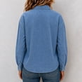 thumbnail image 3 of Haivin Women's Denim Shirt Long Sleeve Button Down Tops Casual Collared Jean Shirt With Double Chest Pockets, 3 of 8
