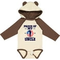 thumbnail image 3 of Inktastic Military Uncle Proud Nephew Boys or Girls Long Sleeve Baby Bodysuit, 3 of 5