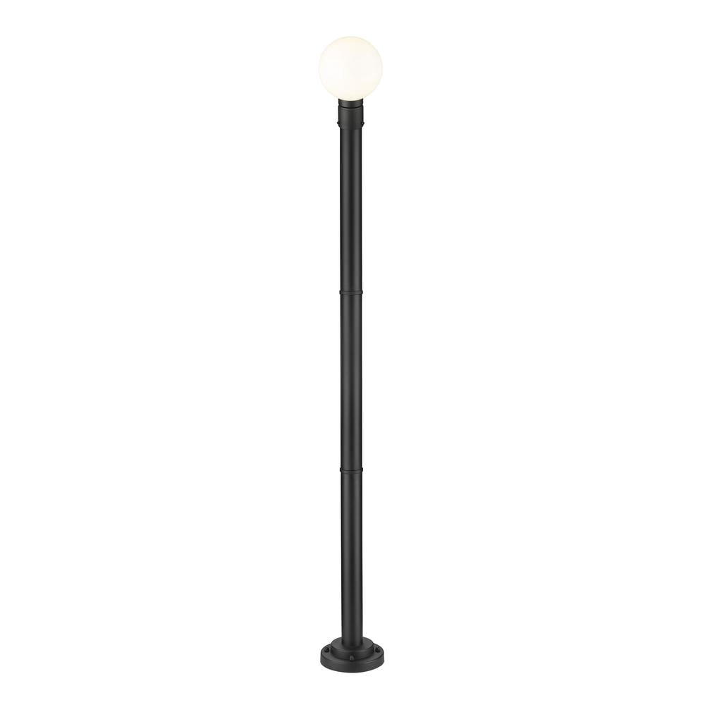 Z Lite 591PHB-BK 20 in. Helix 1 Light Outdoor Post Mount Fixture, Black