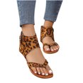thumbnail image 6 of AXXD Brown Sandals for Women Clearance Under $10 Summer Casual Round Head Comfy Sandals Pinch Toe Beach Casual Shoes, 6 of 6