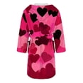 thumbnail image 5 of MEICHEN Plush Robes for Women Valentine's Day Fleece Plush Robe Long Warm Plush Bathrobe Loungewear Jacket Printed Comfort Robe Womens Robes, 5 of 5