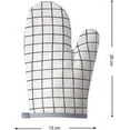 thumbnail image 2 of 4 Pack 10.24" X 5.12" Cotton Oven Mitt Pot Holders, Non-Slip Heat Resistant Oven Mits Kitchen Gloves Potholders for Cooking Baking Grilling (White), 2 of 8