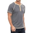 thumbnail image 4 of Playera Casual Moda Henley Waffle Manga Corta Para Hombre, 4 of 7