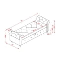 thumbnail image 3 of 63" Storage Ottoman Bench, Button Tufted End of Bed Bench with Rolled Arms, Storage Bench with Solid Wood Legs, for Living Room, Bedroom, Entryway, Navy Blue, 3 of 7