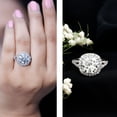 thumbnail image 4 of Rosec Jewels IGI Certified Lab Created Diamond Engagement Ring 5 Carat (E-VS1 Quality) - Diamond Statement Ring with Halo, 10K White Gold, US 9.50, 4 of 9