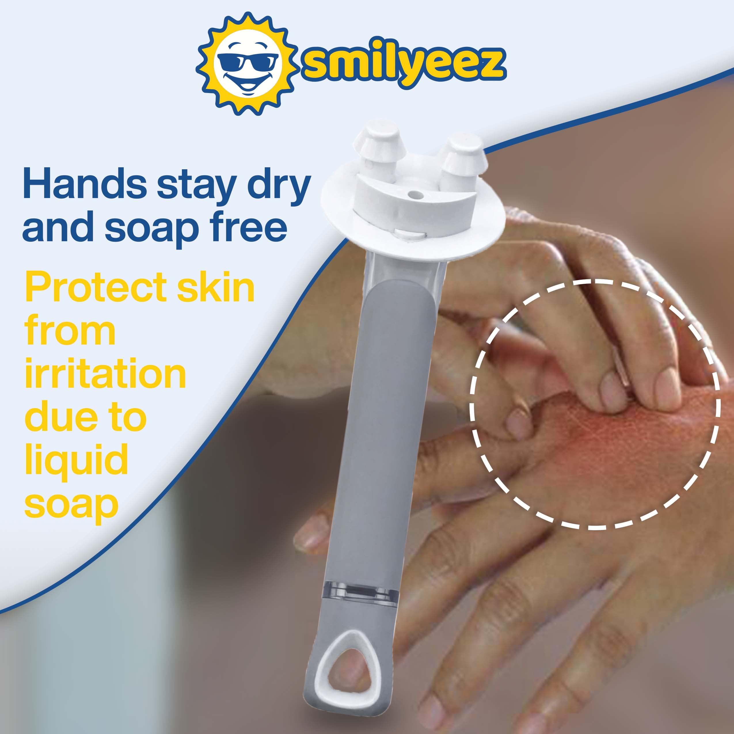 The Original Smiling Sponge Handle™ Soap Dispensing Handle by Smilyeez® -  Dishwand for Scrub Daddy Sponge (Orange) Dish Wand…