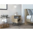 thumbnail image 6 of Modern Industrial Light Oak 1-Drawer 1-Shelf Nightstand, 6 of 7