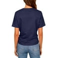 thumbnail image 4 of HongQid Blouse d'Été Décontractée à Manches Courtes pour Femme, Col Rond, Crop Top, devant Torsadé, Dos Nu, T-Shirt, 4 of 8