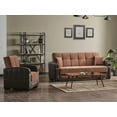 thumbnail image 4 of Ottomanson Convertible Accent Chair Chenille Modern Sleeper Armchair with Storage, Brown, 4 of 5