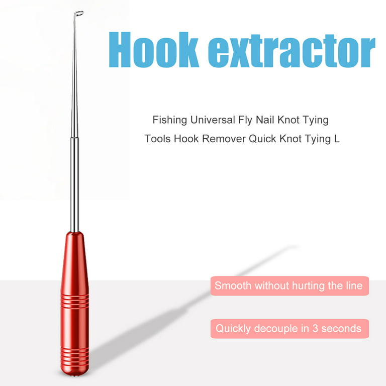 Stainless Steel Fishing Hook Extractor Quick-Release Hook Remover (Red) 